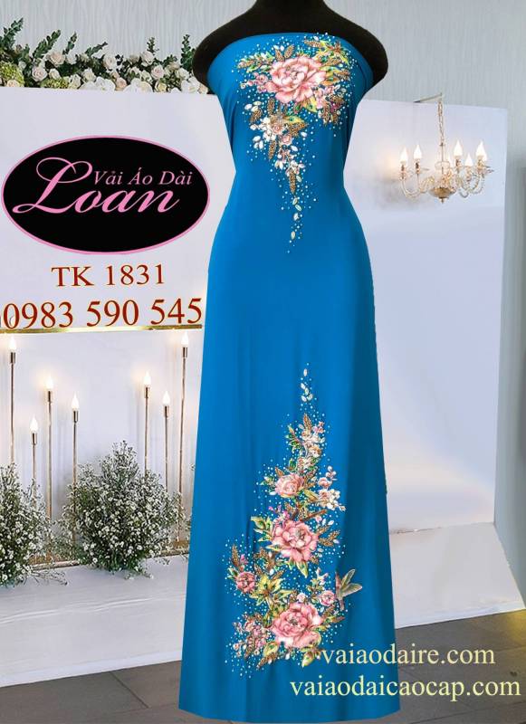 Vải áo dài kết hoa