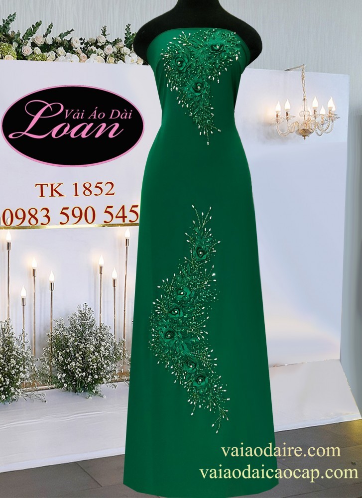 Vải áo dài kết hoa