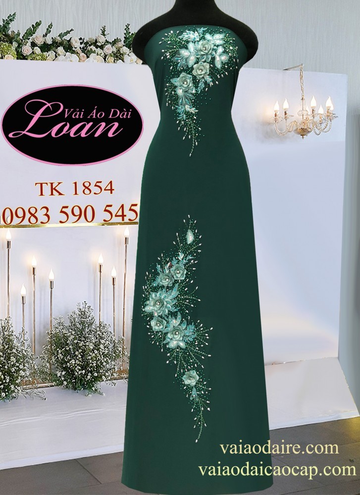 Vải áo dài kết hoa