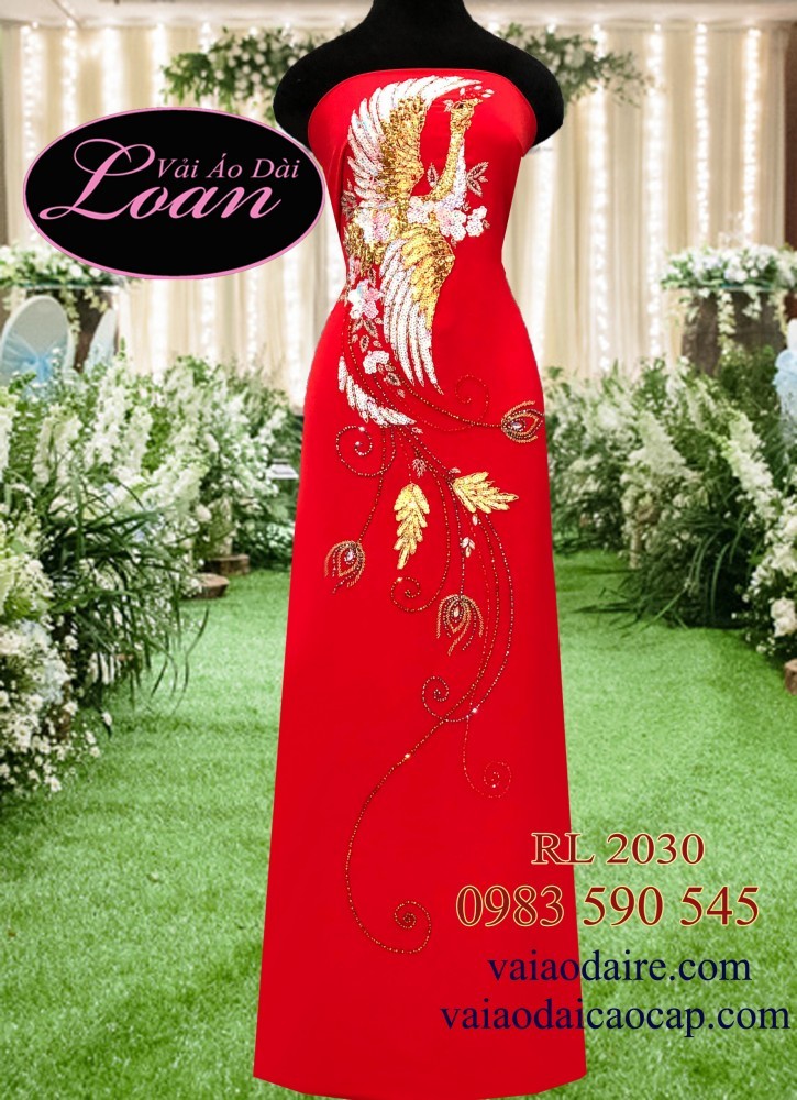 Vải áo dài kết phượng hoàng