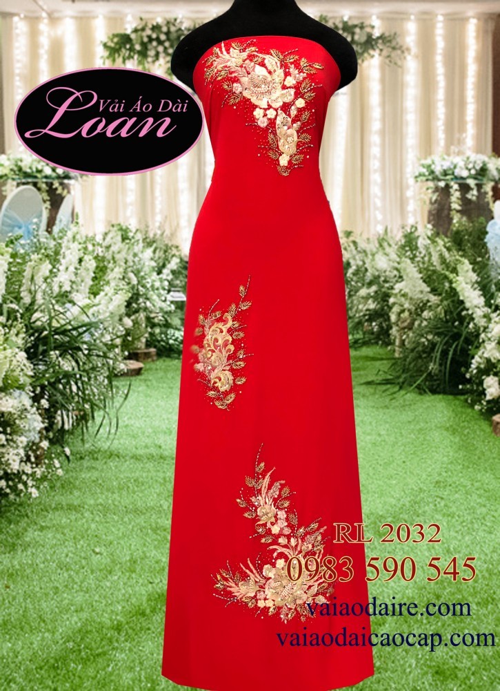 Vải áo dài kết hoa