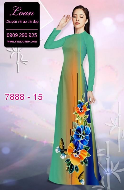 Vải áo dài hoa 3D