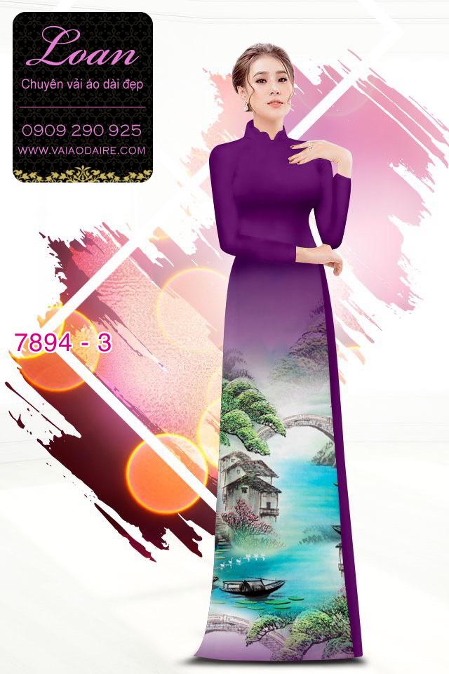 Vải áo dài phong cảnh