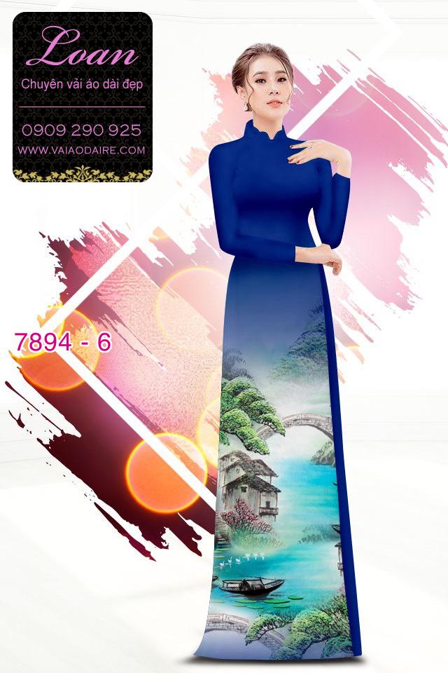 Vải áo dài phong cảnh