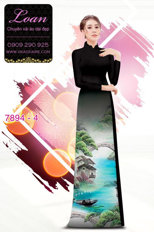 Vải áo dài phong cảnh