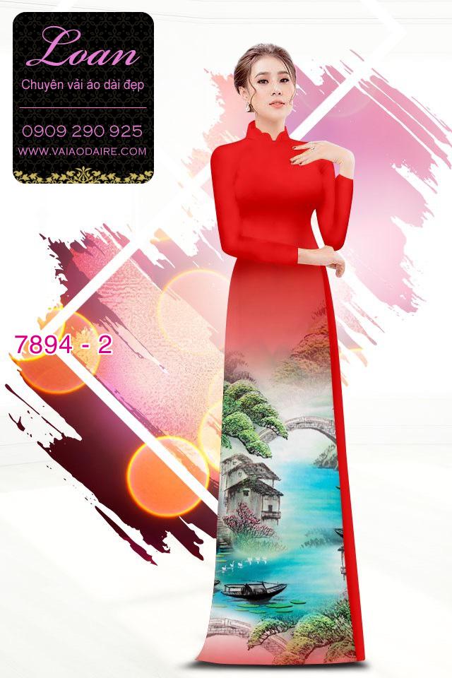 Vải áo dài phong cảnh