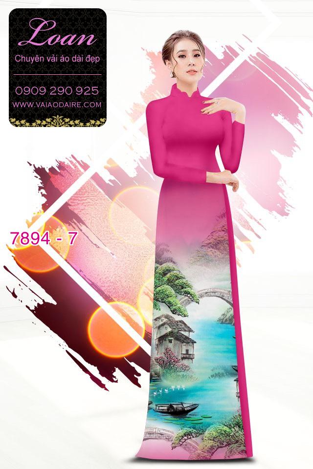 Vải áo dài phong cảnh