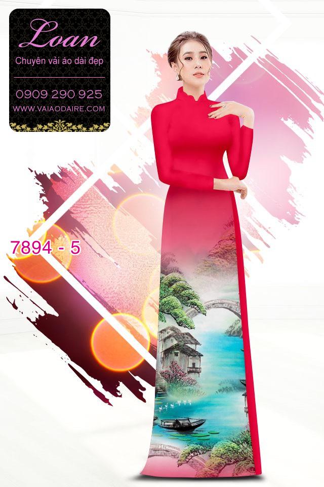 Vải áo dài phong cảnh
