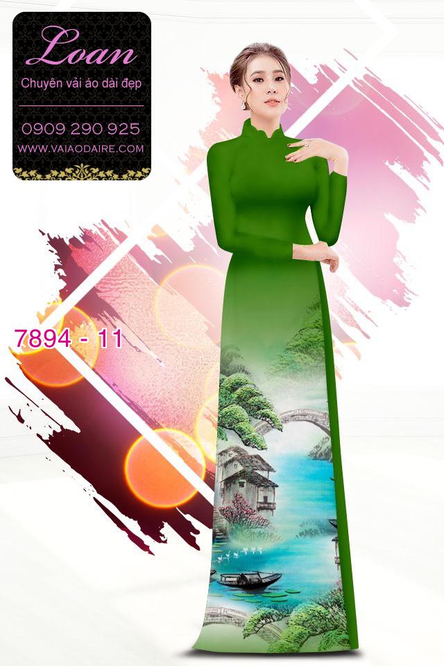 Vải áo dài phong cảnh