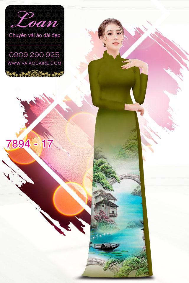 Vải áo dài phong cảnh