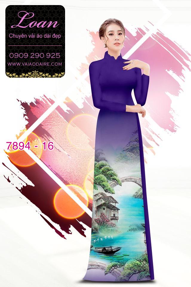 Vải áo dài phong cảnh