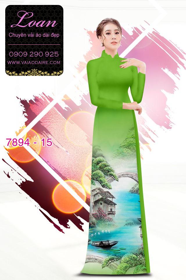 Vải áo dài phong cảnh