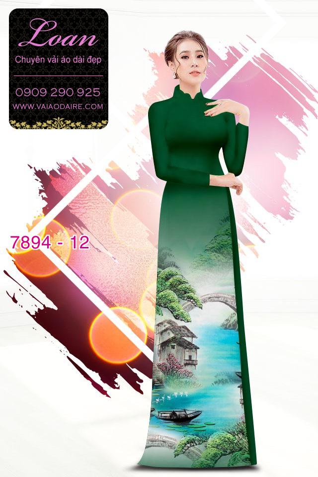 Vải áo dài phong cảnh