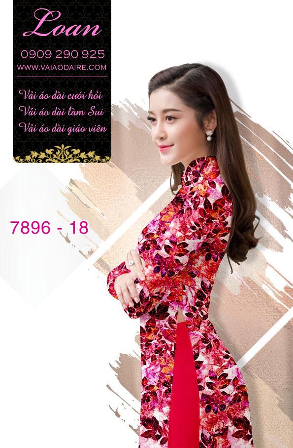 Vải áo dài hoa nhí