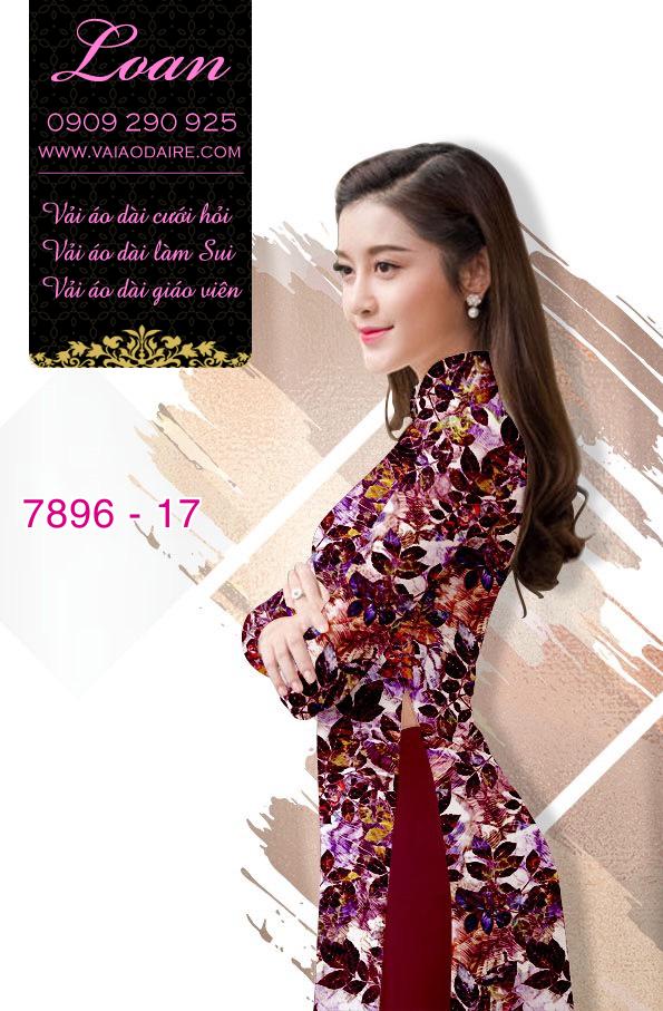 Vải áo dài hoa nhí