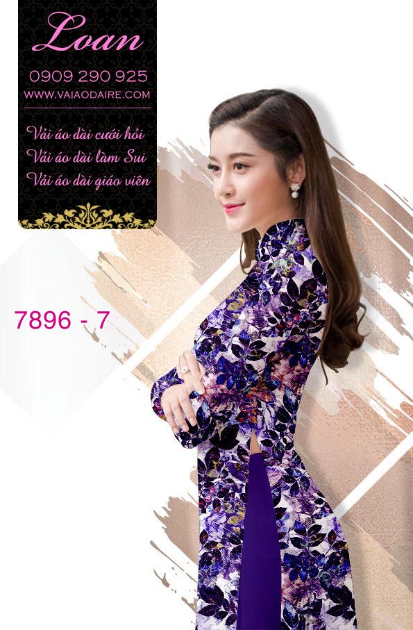 Vải áo dài hoa nhí