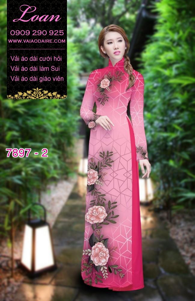 Vải áo dài hoa dây