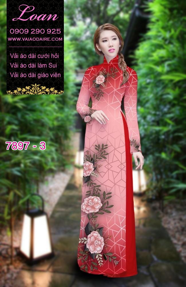 Vải áo dài hoa dây