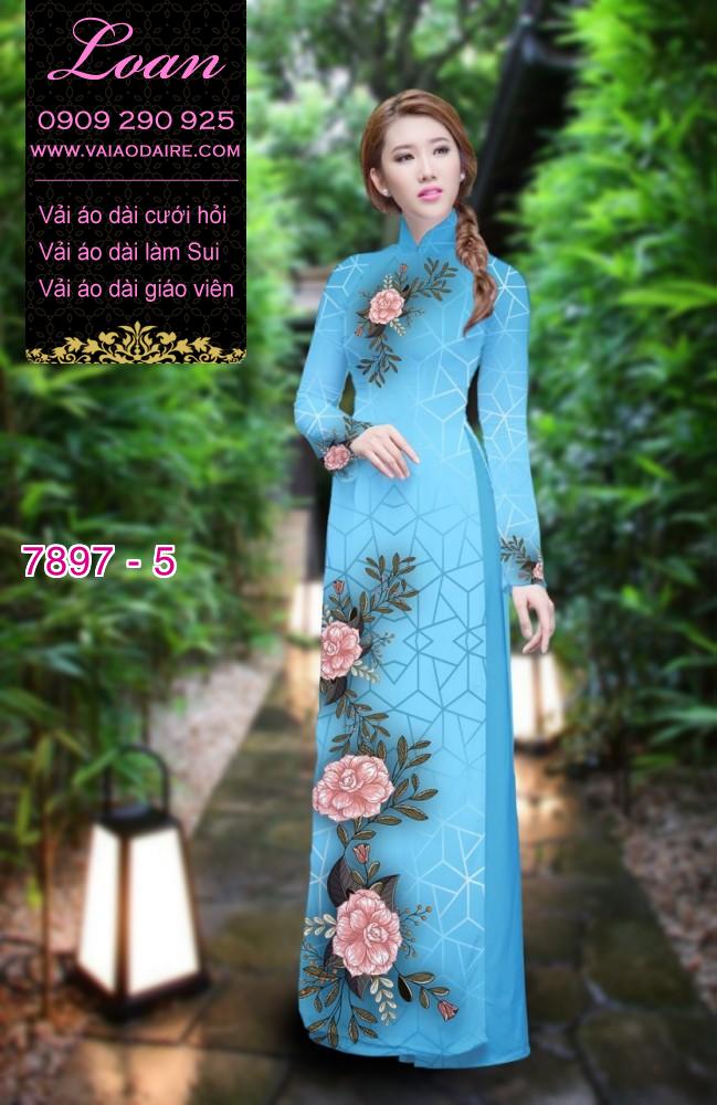 Vải áo dài hoa dây