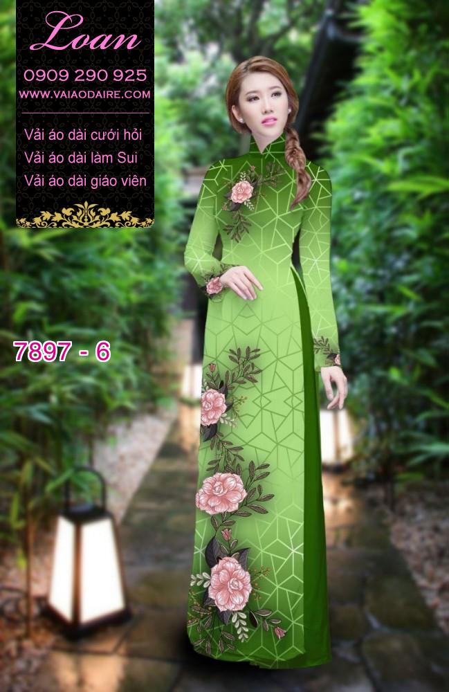 Vải áo dài hoa dây