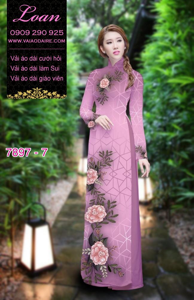 Vải áo dài hoa dây