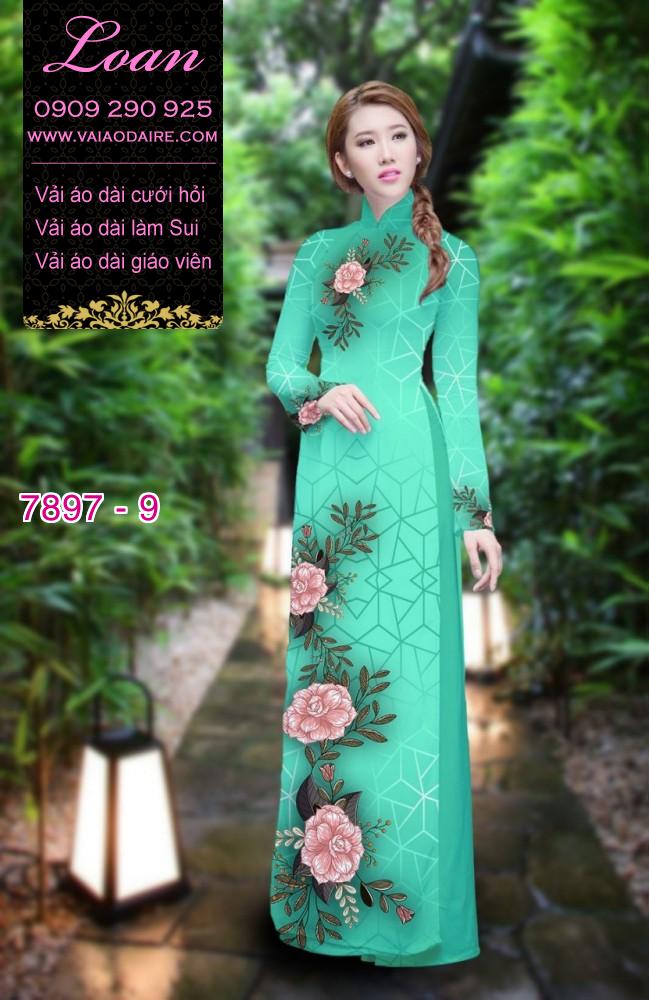 Vải áo dài hoa dây