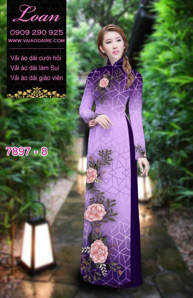 Vải áo dài hoa dây