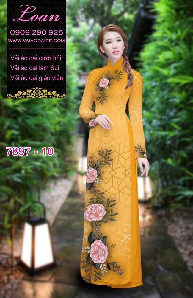 Vải áo dài hoa dây