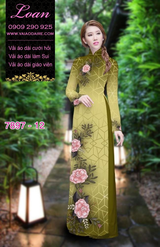 Vải áo dài hoa dây
