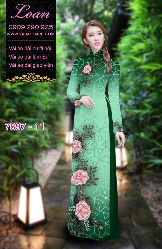 Vải áo dài hoa dây