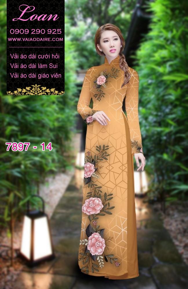 Vải áo dài hoa dây