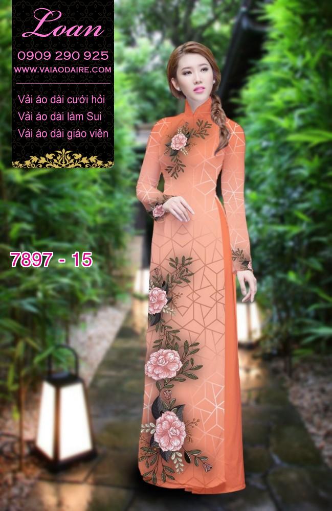 Vải áo dài hoa dây