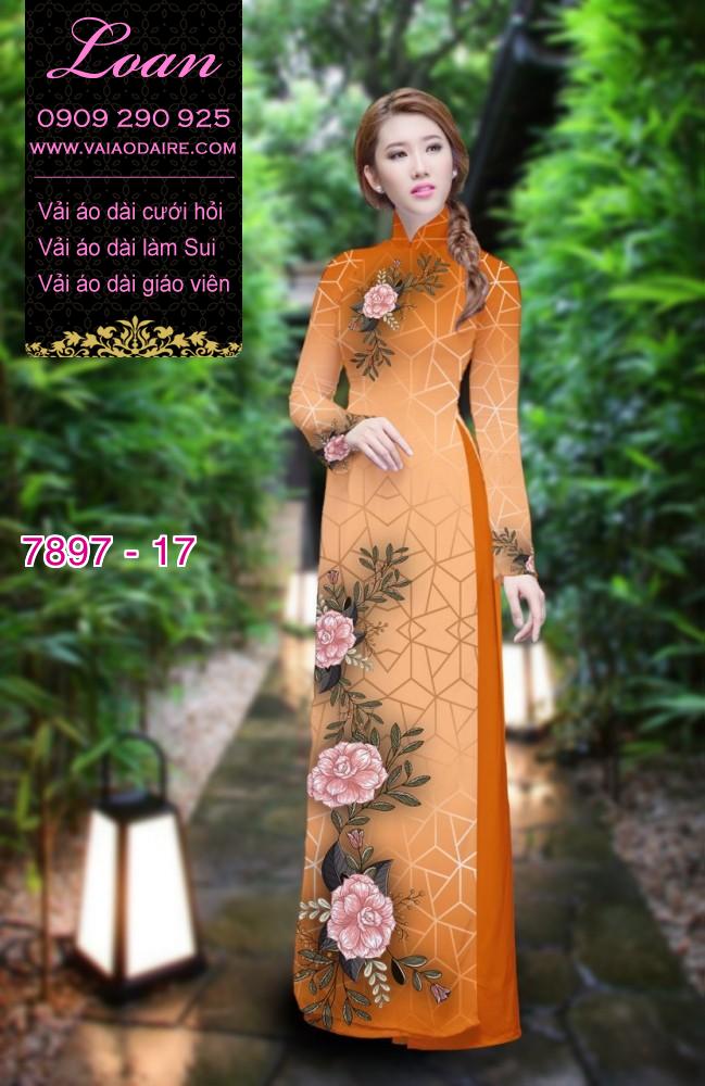 Vải áo dài hoa dây