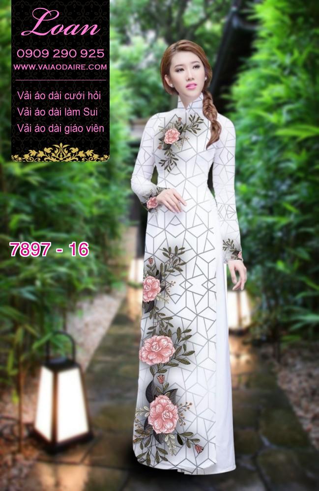 Vải áo dài hoa dây