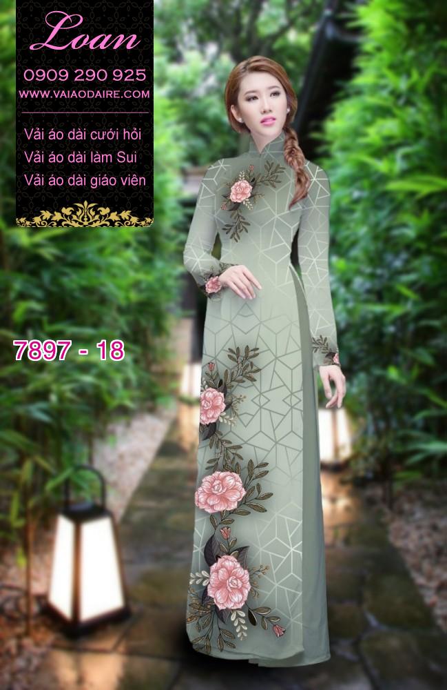 Vải áo dài hoa dây