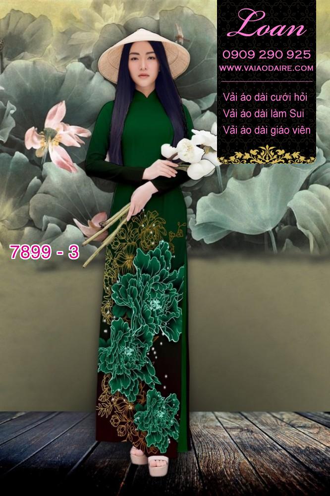 Vải áo dài hoa Sen
