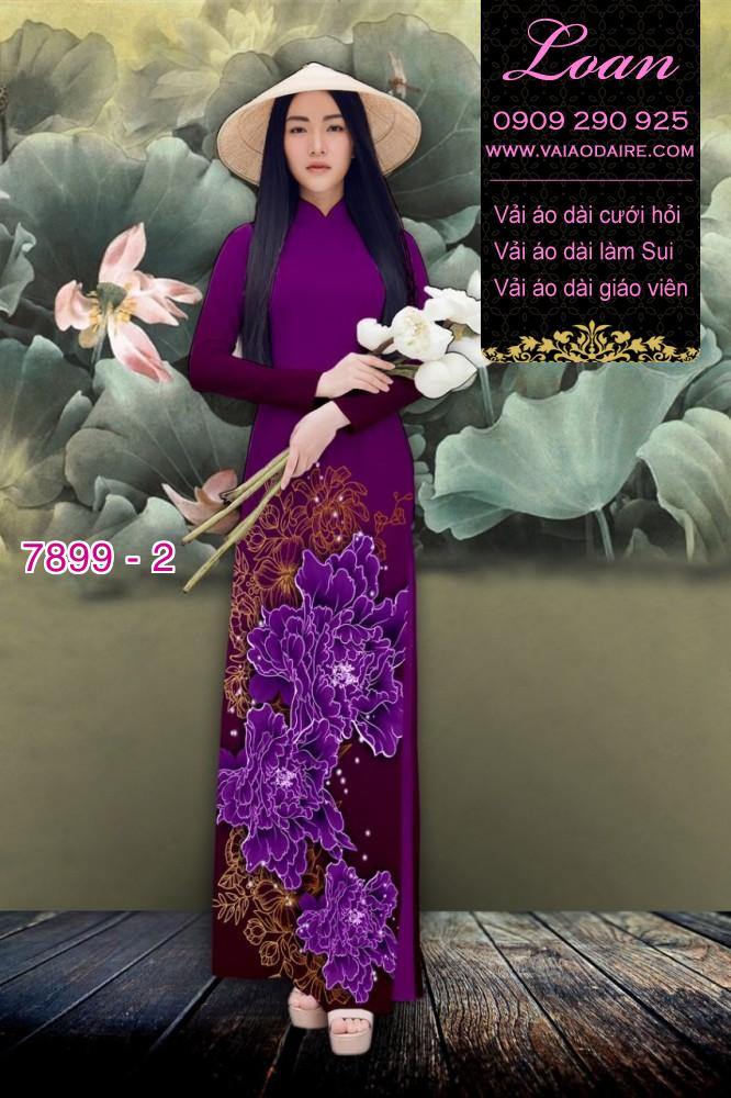 Vải áo dài hoa Sen