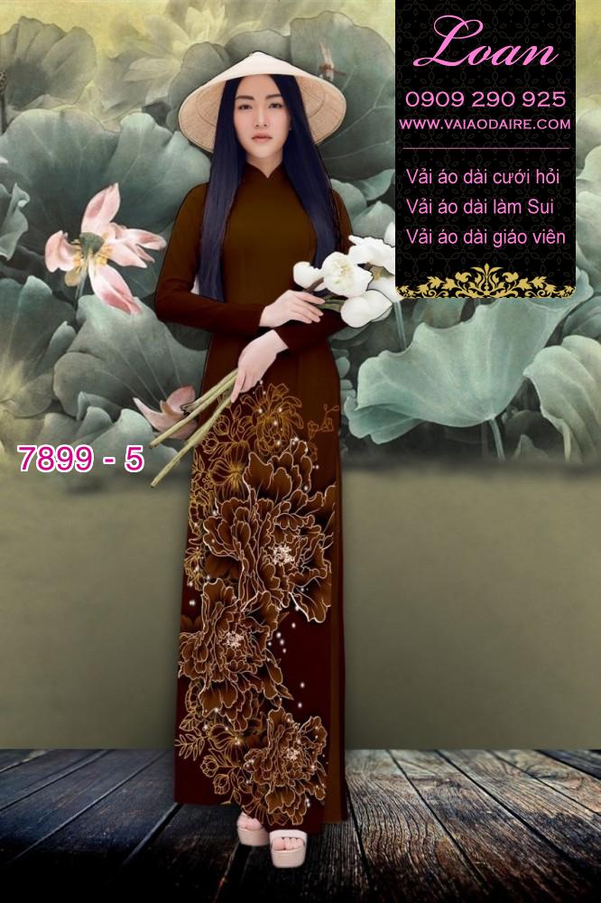 Vải áo dài hoa Sen