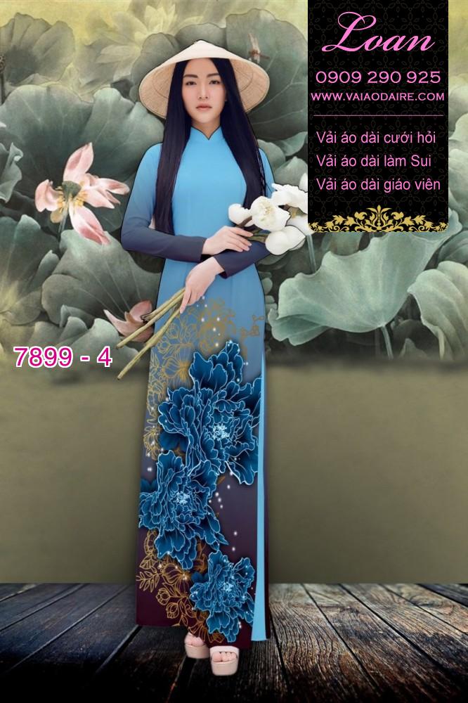 Vải áo dài hoa Sen