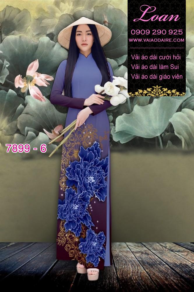 Vải áo dài hoa Sen