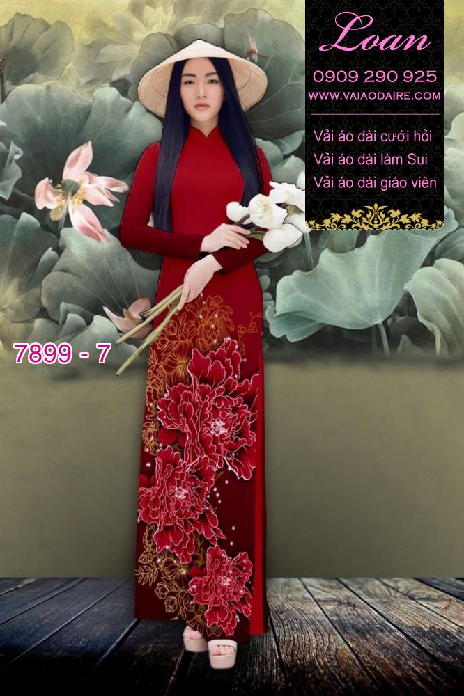 Vải áo dài hoa Sen