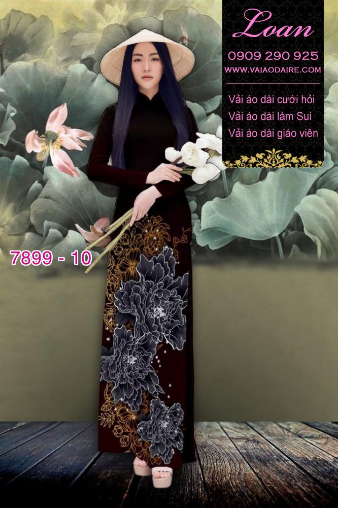 Vải áo dài hoa Sen