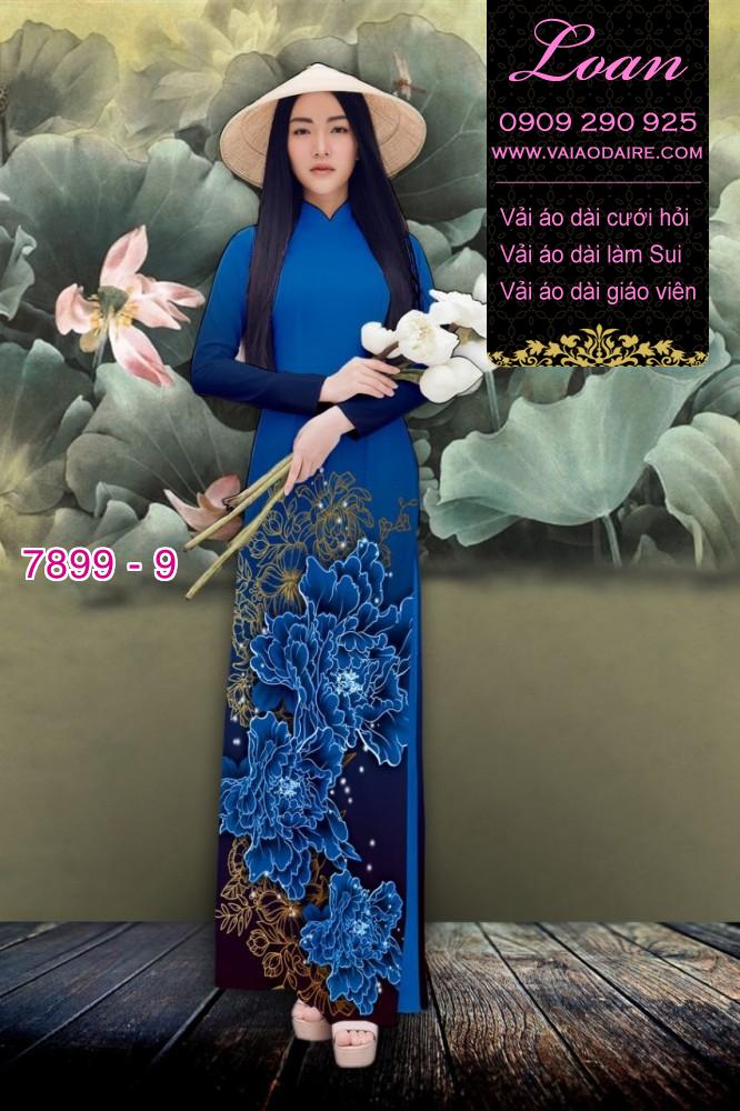 Vải áo dài hoa Sen