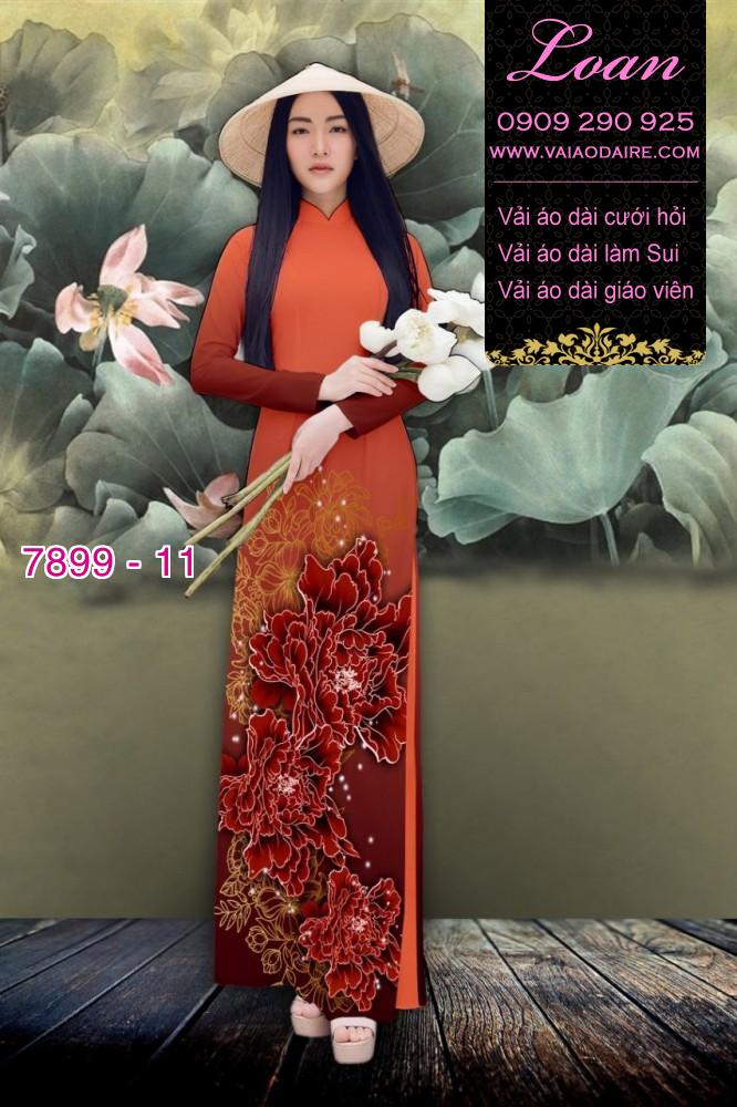 Vải áo dài hoa Sen