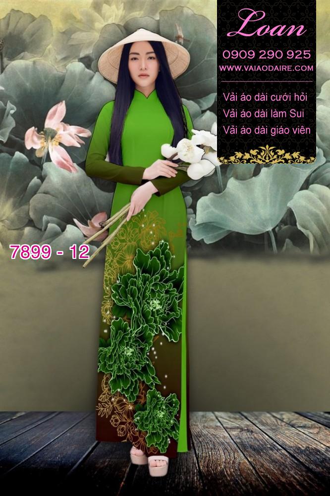 Vải áo dài hoa Sen