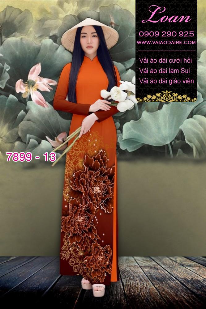 Vải áo dài hoa Sen