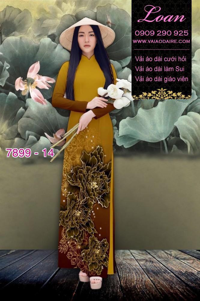 Vải áo dài hoa Sen