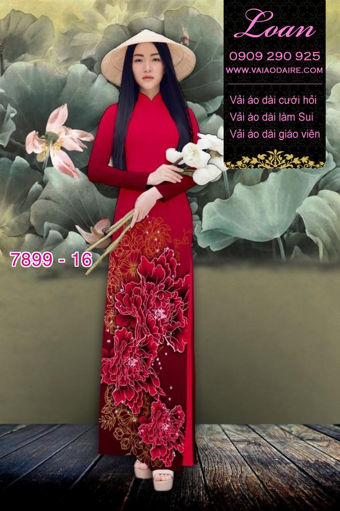 Vải áo dài hoa Sen