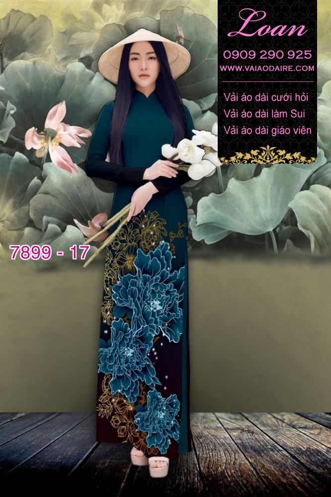 Vải áo dài hoa Sen