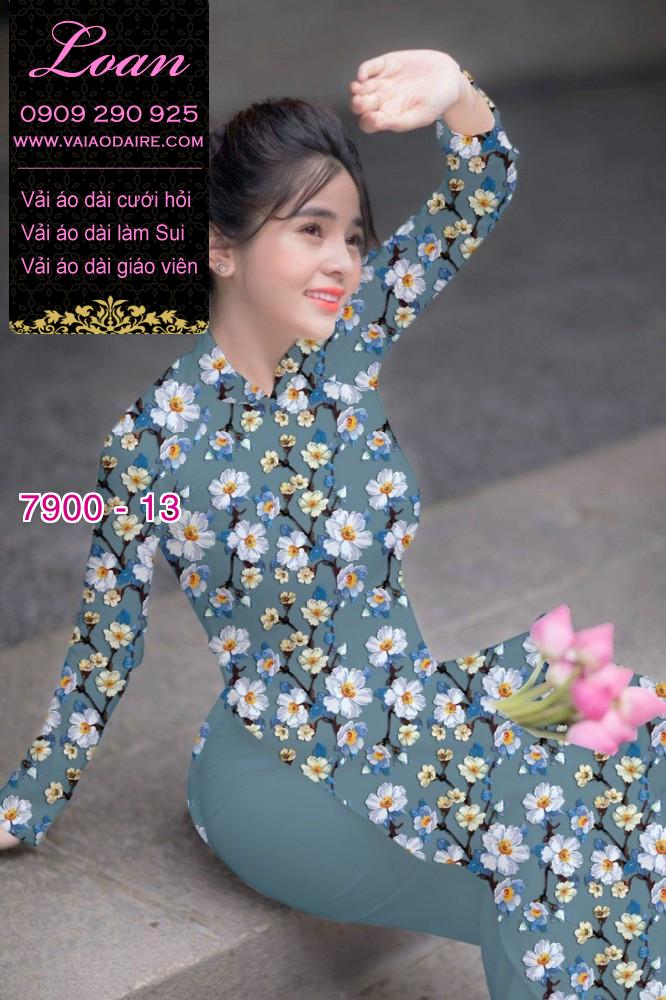 Vải áo dài hoa nhỏ